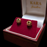 10K Yellow Gold Knot Earrings