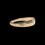10K Yellow Gold Etched Starburst Domed Band Size 6 1/4