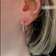 10K Tri-Colour Gold Rope Twist Hoop Earrings