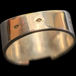 Sterling Silver & 14K Yellow Gold Unisex Signet Ring Size 6 3/4