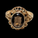 Vintage 14K Yellow Gold Smokey Quartz Ring Size 7