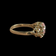 10K Yellow Gold and Pink Cubic Zirconia Ring Size 6.5