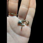 10K Yellow Gold Faith, Hope & Charity Charm Puffy