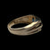 10K Yellow Gold Flat Face Bezel Set Sapphire & Diamond Ring Size 6 3/4
