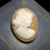 .800 Silver Right Facing Cameo Brooch with Bail Loop