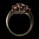 10K Yellow Gold Ruby and Diamond Cluster Ring Size 6