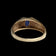 10K Yellow Gold Star Sapphire Etched Band Size 10 1/4