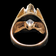 14K Cubic Zirconia Vintage Ring High Marquise Style Setting