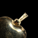 10K Yellow Gold Brushed / Etched Heart Locket / Pendant