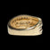 10K Yellow & White Gold Diamond Woven Work Statement Band / Ring Size 6