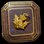 9K Yellow Gold Thistle of Scotland Charm Pendant