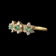 14K Yellow Gold Emerald and White Zircon Ring Size 8 3/4