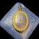 Antique Victorian Gold Filled Locket Pendant with Paste Stone