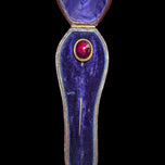 9CT Rose / Yellow Gold Victorian Era Purple Rhodolite Garnet Cabochon Stick Pin