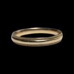 10K Yellow Gold Band with Beveled / Etched Edge Size 6 3/4