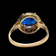 10K Yellow Gold Deep Blue Spinel Filigree / Ornate Cocktail Ring Size 6 3/4