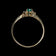 14K Yellow Gold Diamond & Emerald Ring Size 5 3/4