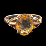 Vintage / Antique 10K Yellow Gold and Yellow Citrine Ring