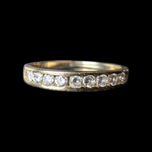 14K Gold Channel Set Diamond Ring Size 5 1/2