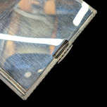 Boucheron of Paris Sterling Silver & 18K Yellow Gold Inlay Compact Case With Mirror