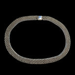 Mexico Sterling Silver Heavy Weave / Mesh Chain Statement Collar Necklace