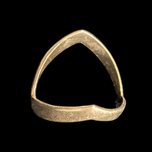 10K Yellow Gold Vintage Chevron / Full Wishbone Style Ring