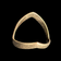 10K Yellow Gold Vintage Chevron / Full Wishbone Style Ring