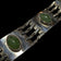 Sterling Silver & Jade Cabochon Panel Link Bracelet - Modernist MCM