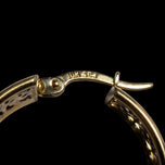 10K Yellow & White Gold Two Tone Open Work Celtic Knot Hoop Earrings by SCJ