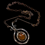 Rafael Hinged Kinetic Brass Statement Necklace