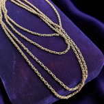 9CT Yellow Gold Victorian Long Guard / Muff Chain Layered Necklace