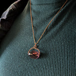 9K Rose Gold Amethyst Spinning Fob Pendant