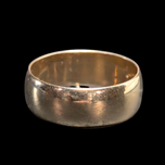 10K Yellow Gold Simple 6.35mm Band Ring Size 8.25