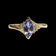 14K Yellow Gold Diamond Tanzanite & Diamond Ring Size 7 1/4