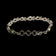Sterling Silver & Marquise Cut Garnet Panel Link Bracelet
