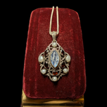 Nicky Butler Designer Sterling Silver Pearl, Moonstone, & Garnet Pendant Necklace