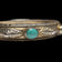 Ornate Sterling Silver & Turquoise Cabochon Cuff Bracelet