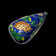 Vintage Gilt Silver Chinese Export Cloisonné Enamel Flower Pillbox Locket Pendant