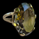 10K Yellow Gold & Faceted Oval Cut Smoky Quartz Cocktail Ring