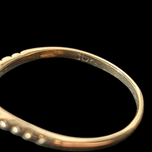 10K Yellow Gold Heart and Key Rope Diamond Ring Size 5 3/4
