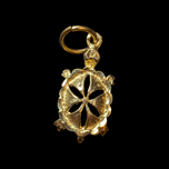 10K Yellow Gold Turtle Charm Pendant