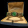 Ealry Chinese Export Gilt Silver Filigree Panel Bracelet with Carved Jade Panels Coy Fish