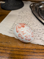 Pink Floral Fabergé Egg Porcelain Box