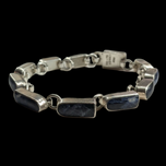 Vintage Mexico 950 Silver Sodalite Necklace, Ring, and Bracelet Set - Ring Size 10