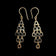 9K Yellow Gold Open Work Chandelier / Waterfall / Lattice Earrings