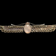 Art Deco Egyptian Revival Sterling Silver & Rose Quartz / Marcasite Brooch