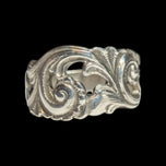 Norwegian .830 Silver Spoon Ring Size 8 Adjustable