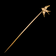 Antique 14K Edwardian Gold Swallow Bird In Flight Seed Pearl Stick Pin
