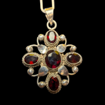 FNA Sterling Silver & Garnet Pendant Necklace