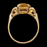 Vintage / Antique 10K Yellow Gold and Yellow Citrine Ring